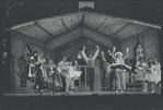 Cleavon Little [center] and unidentified others in the stage production Purlie