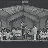 Cleavon Little [center] and unidentified others in the stage production Purlie