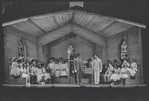 Cleavon Little [center] and unidentified others in the stage production Purlie