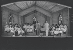 Cleavon Little [center] and unidentified others in the stage production Purlie