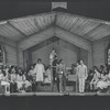 Cleavon Little [center] and unidentified others in the stage production Purlie