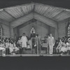 Cleavon Little [center] and unidentified others in the stage production Purlie