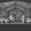 Cleavon Little [center] and unidentified others in the stage production Purlie