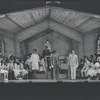 Cleavon Little [center] and unidentified others in the stage production Purlie