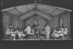 Cleavon Little [center] and unidentified others in the stage production Purlie