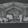 Cleavon Little [center] and unidentified others in the stage production Purlie