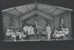 Cleavon Little [center] and unidentified others in the stage production Purlie