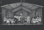 Cleavon Little [left] and unidentified others in the stage production Purlie