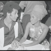 Clifton Davis, Melba Moore [center] and unidentified others in Purlie publicity photo at Sardis