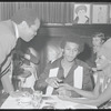 Clifton Davis, Melba Moore [center] and unidentified others in Purlie publicity photo at Sardis