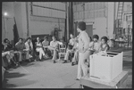 Director Gilbert Moses and cast in rehearsal for the stage production Ain't Supposed to Die a Natural Death
