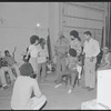 Garrett Morris, Bill Duke, Dick Anthony Williams, Gloria Edwards, Ted Lange and ensemble in rehearsal for the stage production Ain't Supposed to Die a Natural Death