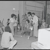 Garrett Morris, Bill Duke, Dick Anthony Williams, Gloria Edwards, Ted Lange and ensemble in rehearsal for the stage production Ain't Supposed to Die a Natural Death