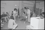 Garrett Morris, Bill Duke, Dick Anthony Williams, Gloria Edwards, Ted Lange and ensemble in rehearsal for the stage production Ain't Supposed to Die a Natural Death