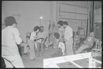 Garrett Morris, Bill Duke, Dick Anthony Williams, Gloria Edwards, Ted Lange and ensemble in rehearsal for the stage production Ain't Supposed to Die a Natural Death