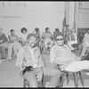 Melvin Van Peebles, Gilbert Moses [center] and ensemble in rehearsal for the stage production Ain't Supposed to Die a Natural Death