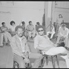 Melvin Van Peebles, Gilbert Moses [center] and ensemble in rehearsal for the stage production Ain't Supposed to Die a Natural Death