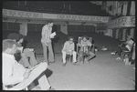 Melvin Van Peebles, Gilbert Moses [center] and ensemble in rehearsal for the stage production Ain't Supposed to Die a Natural Death