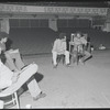 Melvin Van Peebles, Gilbert Moses [center] and ensemble in rehearsal for the stage production Ain't Supposed to Die a Natural Death