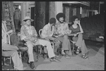 Sati Jamal, Garrett Morris, Dick Anthony Williams and Gloria Edwards in rehearsal for the stage production Ain't Supposed to Die a Natural Death