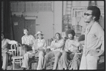 Gilbert Moses [right] and ensemble in rehearsal for the stage production Ain't Supposed to Die a Natural Death