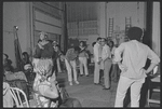 Gilbert Moses [right] and ensemble in rehearsal for the stage production Ain't Supposed to Die a Natural Death