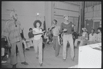 Bill Duke, Madge Wells, Carl Gordon, Sati Jamal and ensemble in rehearsal for the stage production Ain't Supposed to Die a Natural Death