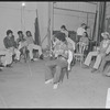 Madge Wells [center] and ensemble in rehearsal for the stage production Ain't Supposed to Die a Natural Death