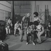 Bill Duke, Madge Wells, Lauren Jones, Dick Anthony Williams [center] and ensemble in rehearsal for the stage production Ain't Supposed to Die a Natural Death