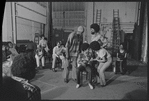 Bill Duke, Madge Wells, Lauren Jones, Dick Anthony Williams [center] and ensemble in rehearsal for the stage production Ain't Supposed to Die a Natural Death