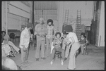 Garrett Morris, Bill Duke, Dick Anthony Williams [center] and ensemble  in rehearsal for the stage production Ain't Supposed to Die a Natural Death