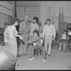 Madge Wells, Garrett Morris, Bill Duke, Dick Anthony Williams, Lauren Jones, Ralph Wilcox [center], Gilbert Moses [right] and ensemble in rehearsal for the stage production Ain't Supposed to Die a Natural Death