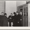 Dancers entering hall. Marshalltown, Iowa