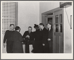 Dancers entering hall. Marshalltown, Iowa