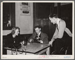 Between dances, couples relax in adjoining beer parlor. Marshalltown, Iowa