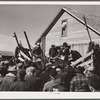 Auctioning farm equipment at Zimmerman farm near Hastings, Nebraska