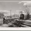 Operating switch at railroad station. Carson City, Nevada