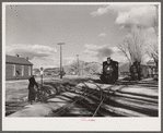 Operating switch at railroad station. Carson City, Nevada