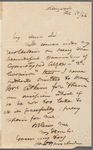 Letter to "My dear Sir" asking for thanks to be conveyed to "Mrs. Atkins" for "the beautiful specimen of Cynaotyped Algae."