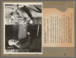 Photograph and description of Al Smith holding sledgehammer next to D.A. Mahoney at ceremonial start to Knickerbocker Village construction
