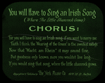 You Will Have to Sing an Irish Song (Where The Little Shamrock Grows)