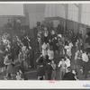 Woodville, California. FSA (Farm Security Administration) farm workers' community. Saturday night dance in the auditorium of the community house
