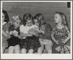 Woodville, California. FSA (Farm Security Administration) farm workers' community. Sunday school class