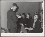 Woodville, California. FSA (Farm Security Administration) farm workers' community. Sunday school class