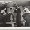 Woodville, California. FSA (Farm Security Administration) farm workers' community. Musicians at the Saturday night dance