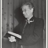 Woodville, California. FSA (Farm Security Administration) farm workers' community. The Sunday school teacher is the wife of a migrant agricultural worker