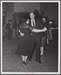 Woodville, California. FSA (Farm Security Administration) farm workers' community. Agricultural workers dancing on Saturday night