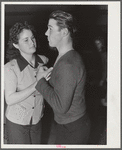 Woodville, California. FSA (Farm Security Administration) farm workers' community. Agricultural workers dancing on Saturday night