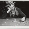 Woodville, California. FSA (Farm Security Administration) farm workers' community. The recreation room of the community building