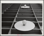 Woodville, California. FSA (Farm Security Administration) farm workers' community. Lighting fixtures in outside passageways in the community building